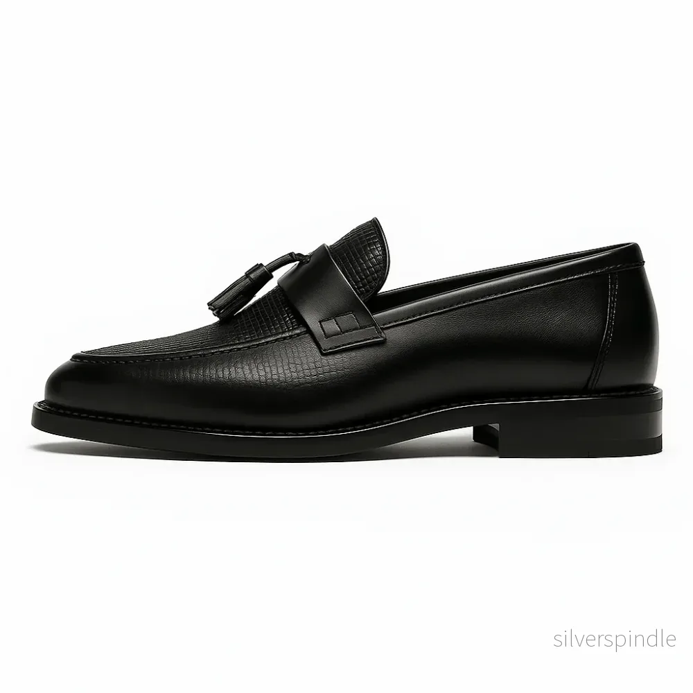 Elegant Loafers Män | Vävda Tofs Loafers med Klassisk Design | Mångsidiga Skor för Formell och Casual Stil - Bild 2
