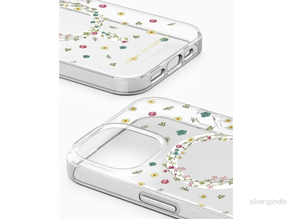 iDeal Mobilfodral iPhone 16e/15/14/13 Magsafe – Transparent Floral iDeal Mobilfodral iPhone 16e/15/14/13 Magsafe – Transparent Floral