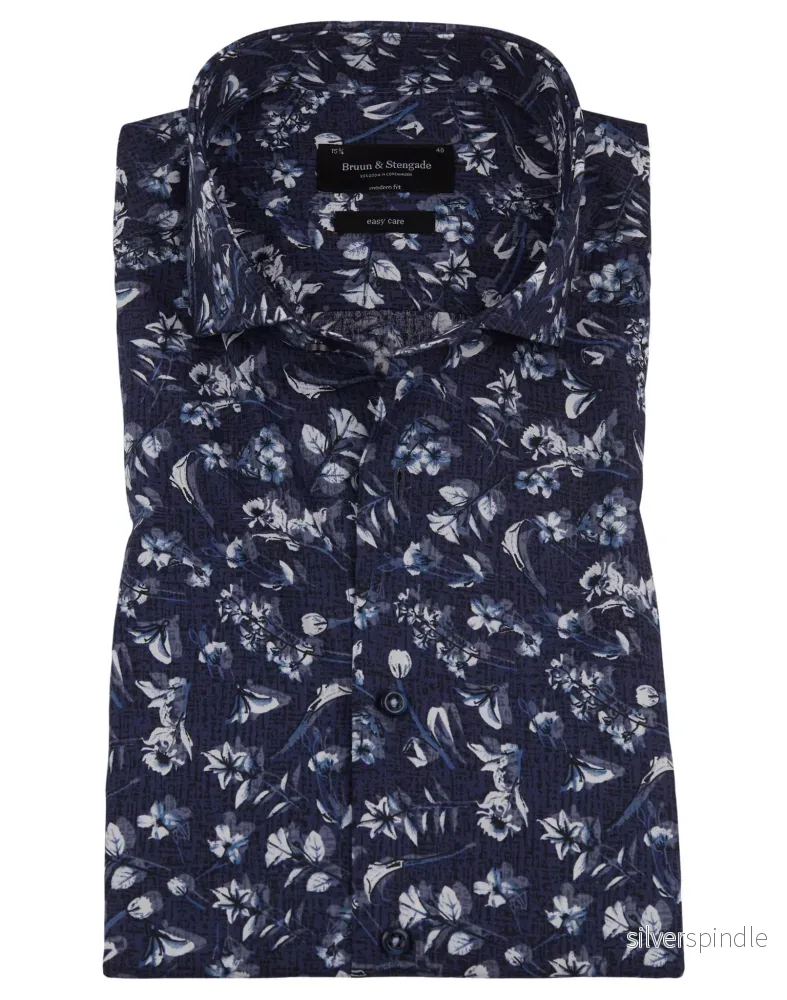 BS Karl Modern Fit Skjorta – Dark Blue