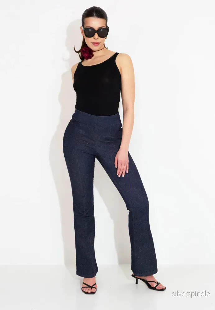 TROUSERS 03596 - Blå