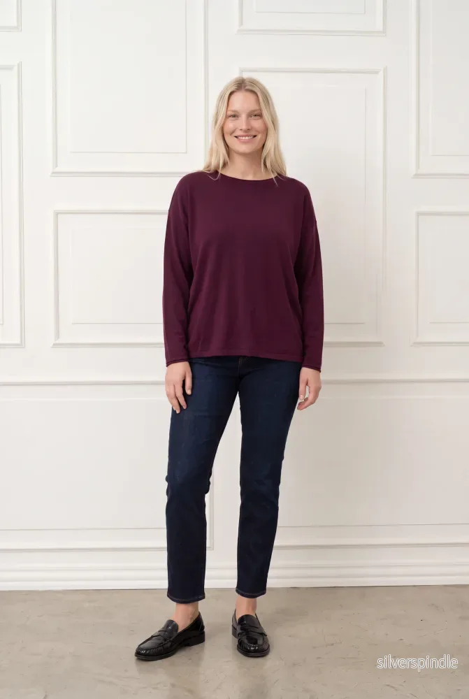 Frigga Knit Pullover - Aubergine - Bild 3
