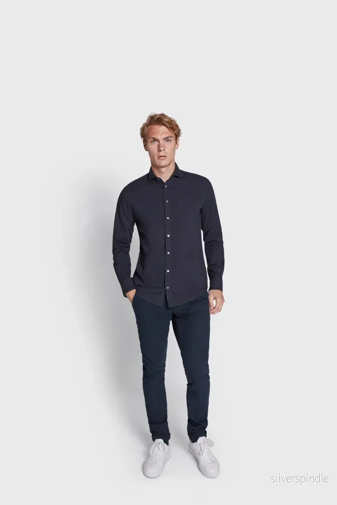BS Sulayman Casual Slim Fit Skjorta - Marinblå - Bild 3