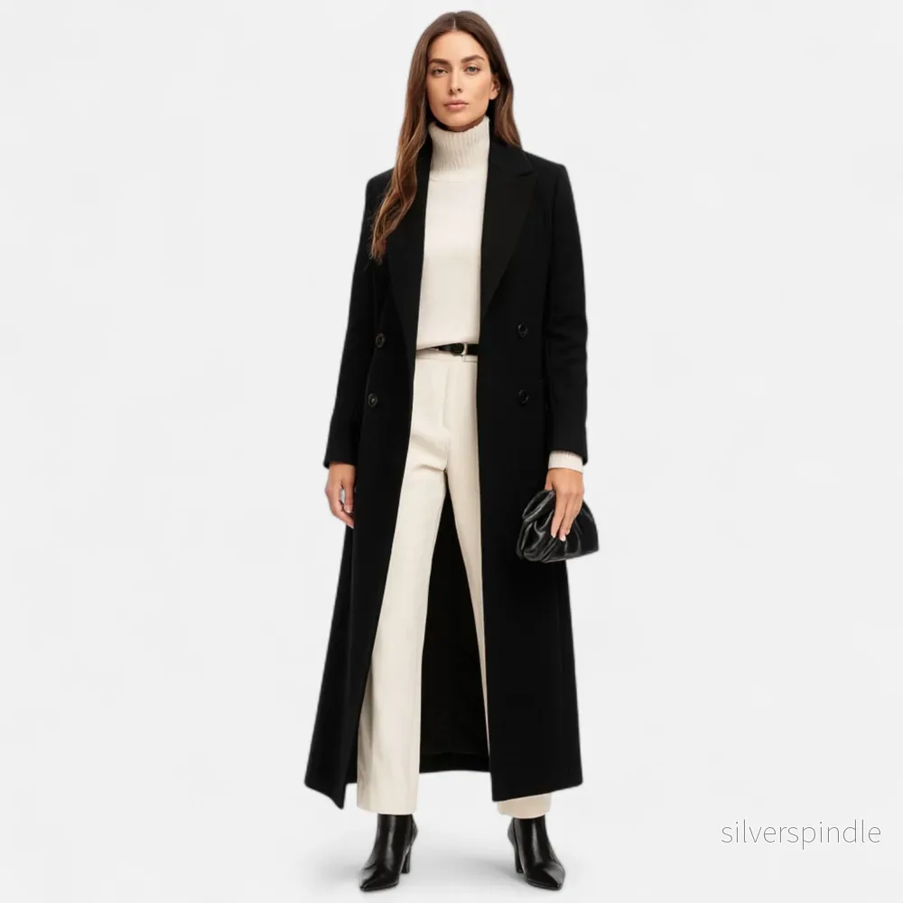 Elegant Maxi-överrock för Kvinnor med Skräddarsydd Design | Tidlös Stil för Alla Säsonger - Bild 3