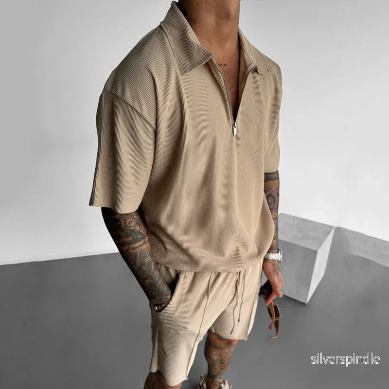 Liam | Sportig Tvådelad Polo och Shorts Set för Vardagsbruk - Bild 3