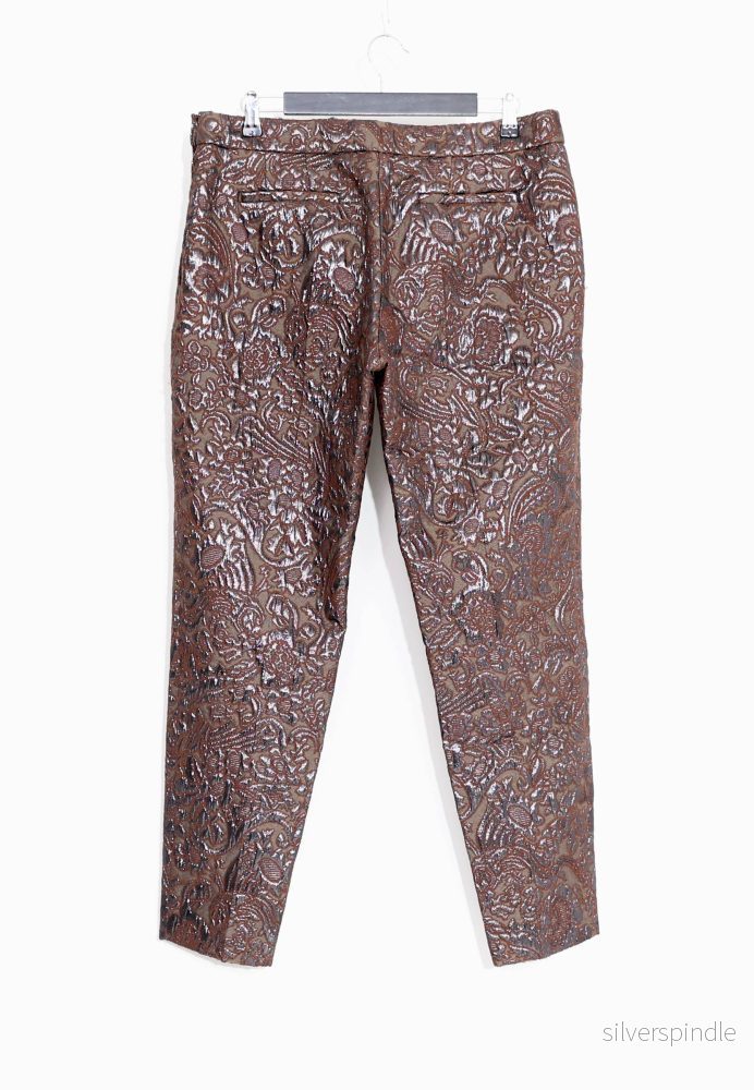 PANTALONE JAQUARD LUREX - Brun - Bild 2