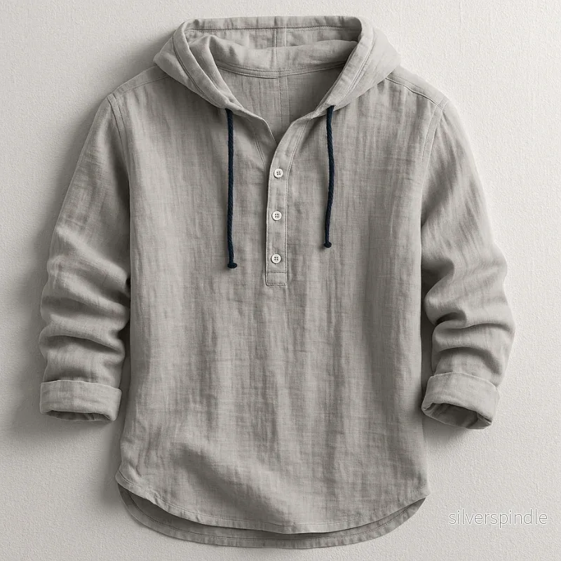 Noah | Avslappnad Långärmad Herrhoodie Med Funktionella Detaljer - Bild 3