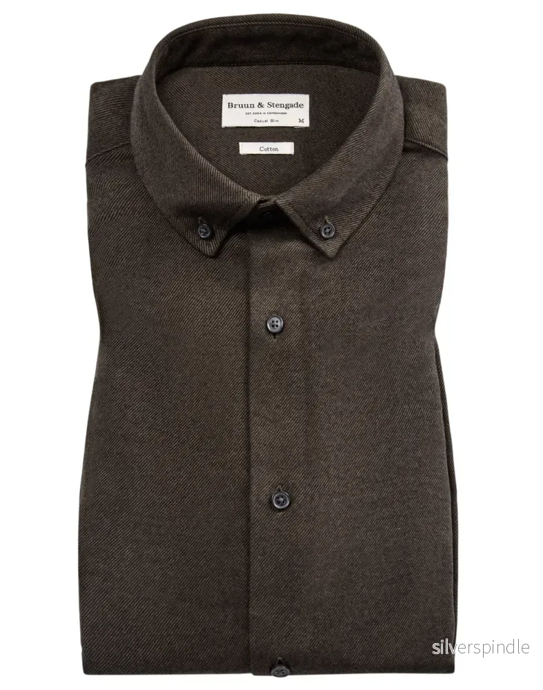 BS Tromsoe casual slim fit Skjorta - Dark Green