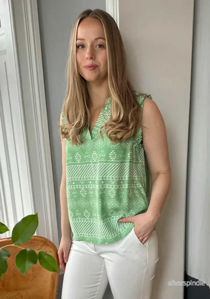 Ane Top – Green Geo Ane Top – Green Geo
