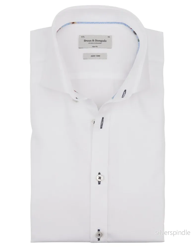 BS Eli Slim Fit Skjorta – White
