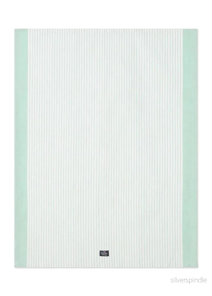 Lexington Striped Linen/Cotton Kitchen Towel GR/WH - Bild 2
