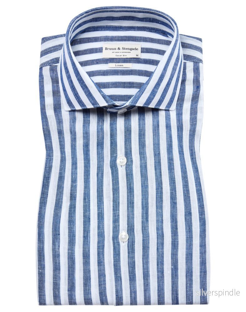 BS Valencia Casual Slim Fit Skjorta – Blue/White BS Valencia Casual Slim Fit Skjorta – Blue/White