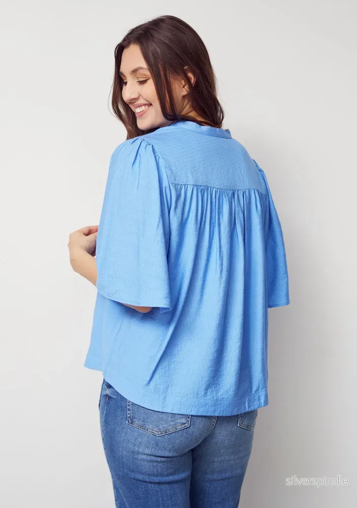 Ane s/s Blouse - Spring Blue - Bild 3