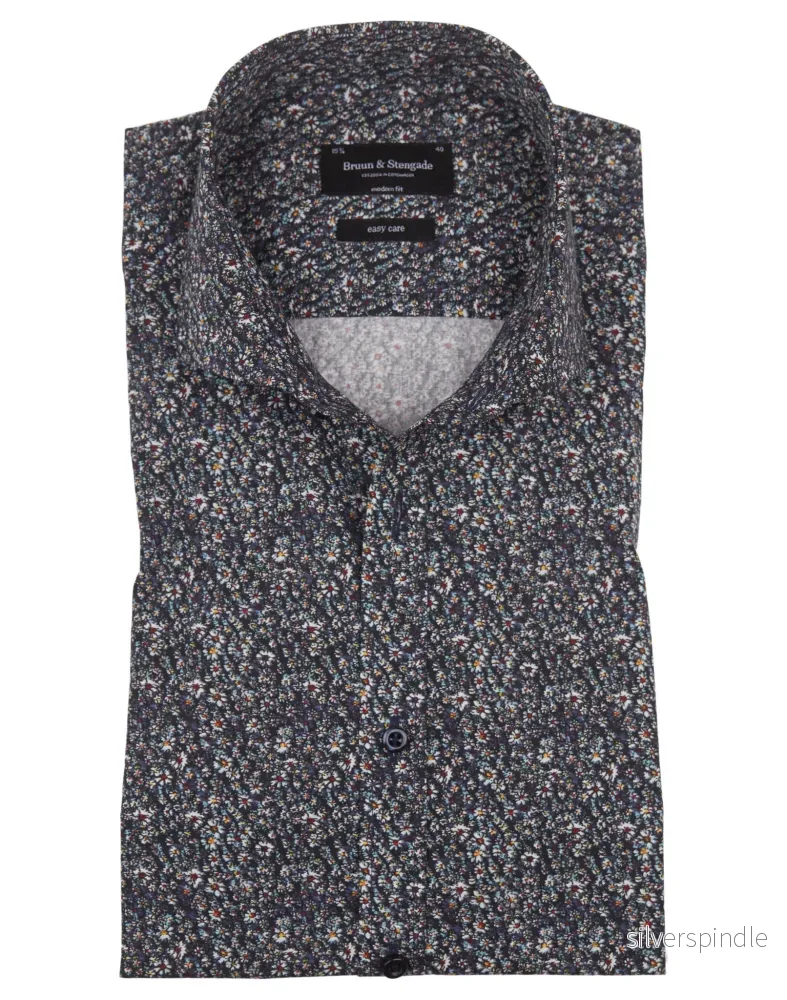 BS Timo Modern Fit Skjorta - Marinblå