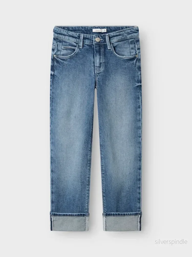 Blå Straight Jeans - Bild 2