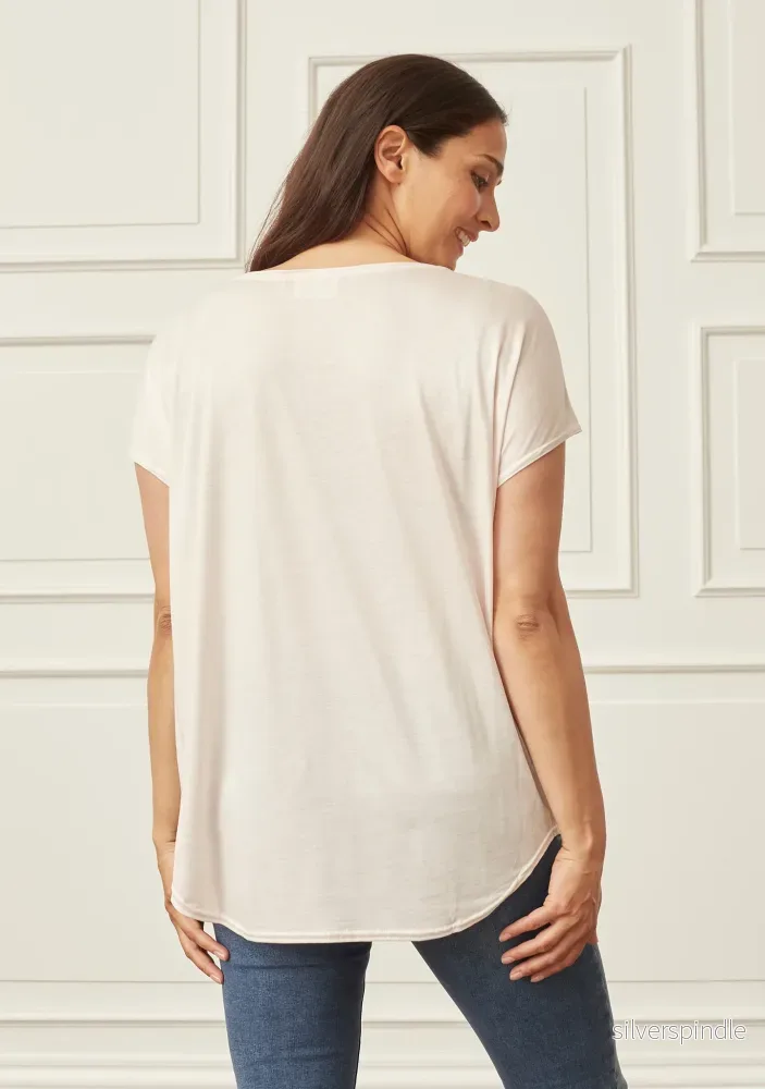 Nugga Viscose T-Shirt - Light Rose - Bild 2