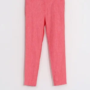LINEN STRETCH TROUSERS – Röd LINEN STRETCH TROUSERS – Röd