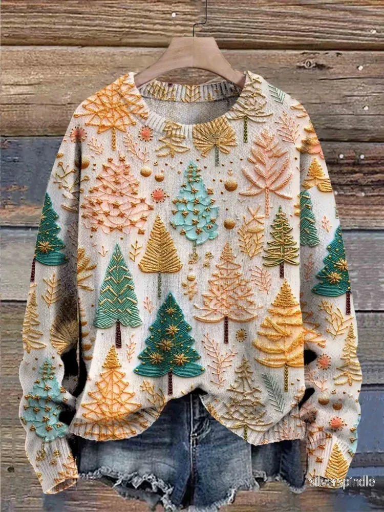 Oliver | Festlig Jultröja med Trädmönster - Bild 2