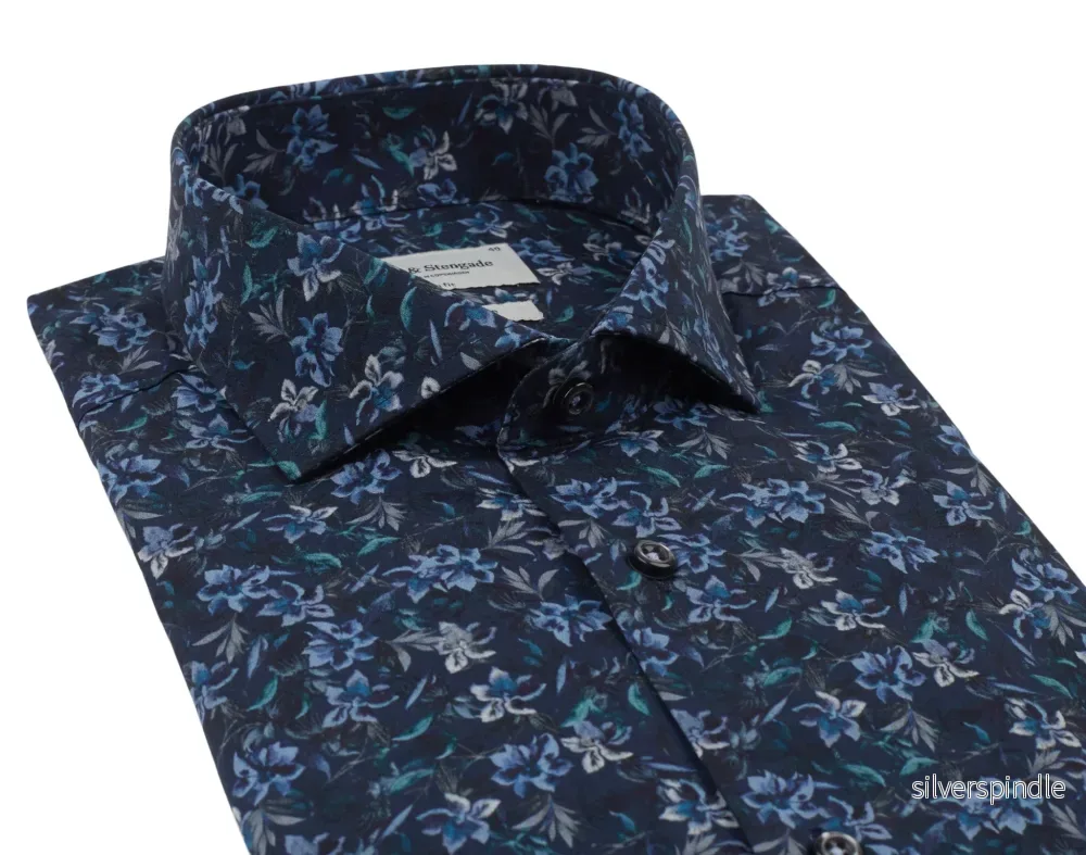 BS Clarence Slim Fit Skjorta - Navy - Bild 2