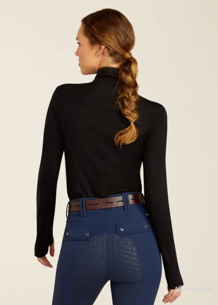 Ariat Cheviot 1/4zipLS Black - Bild 2