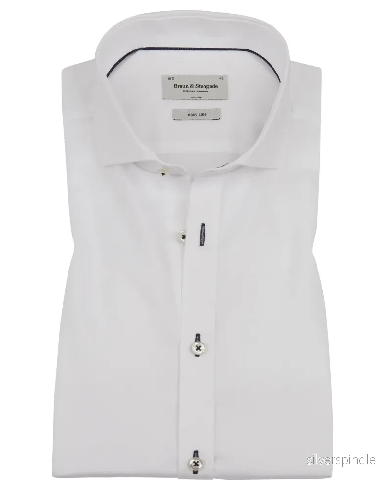 BS Mark Slim Fit Skjorta – White BS Mark Slim Fit Skjorta – White