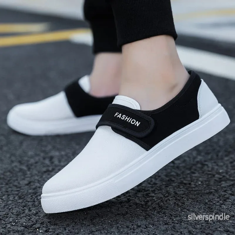 Ethan | Låga Herrsneakers med Kardborreband och Platt Sula - Bild 2