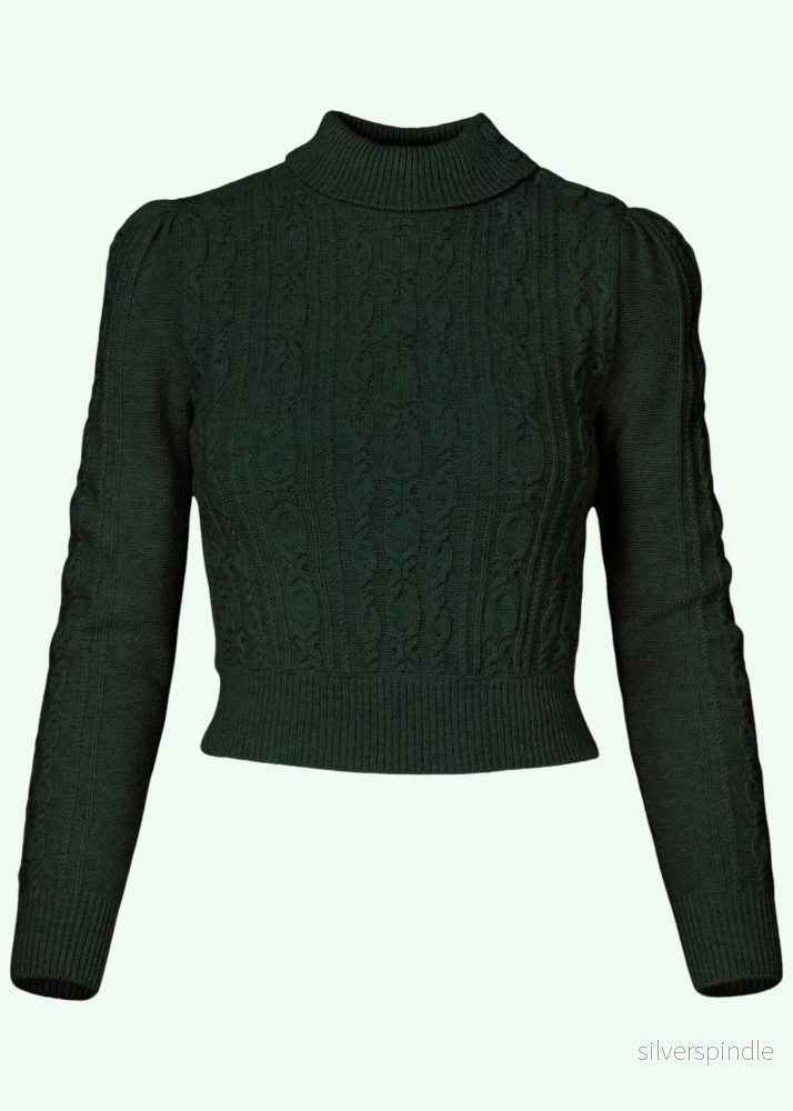 Ice Skater Sweater - jägargrön