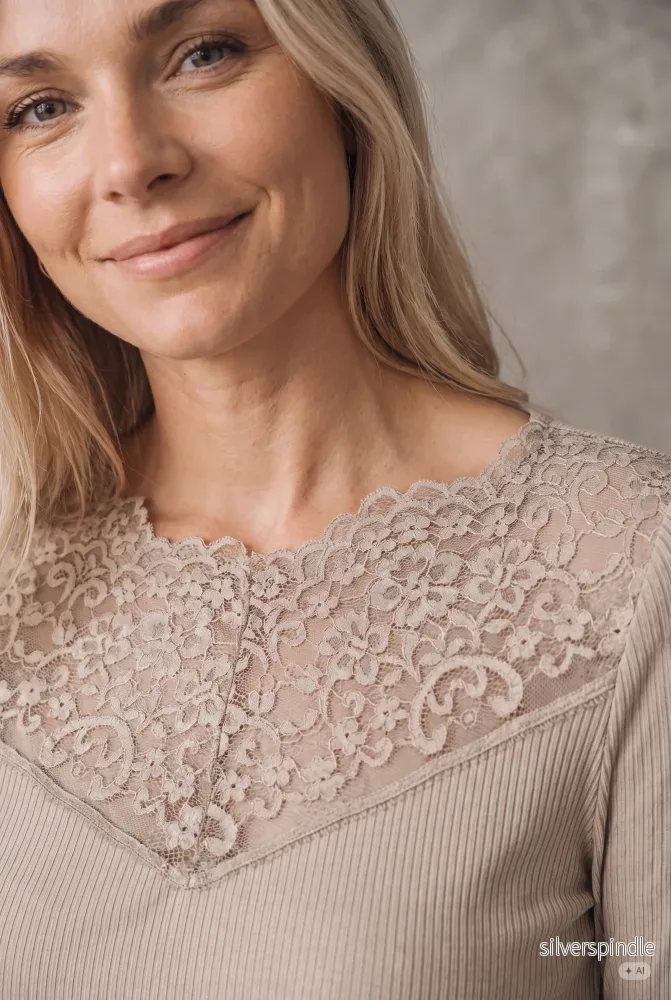 Dee Lace Blouse - Sand - Bild 2