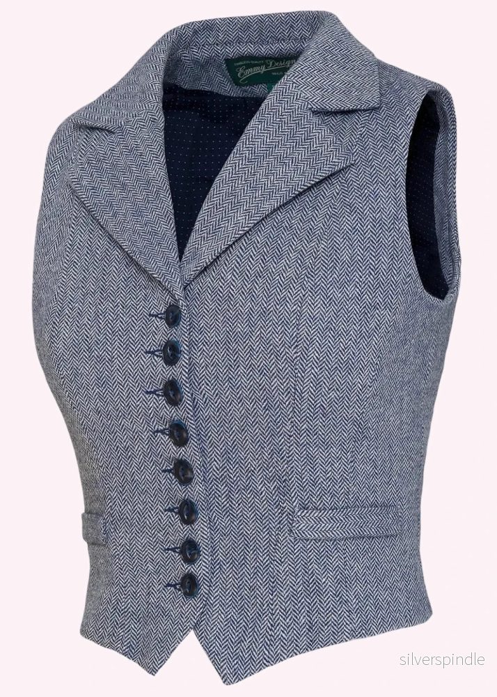 The Watchmaker’s Waistcoat – Midnight & ivory wool tweed The Watchmaker’s Waistcoat – Midnight & ivory wool tweed