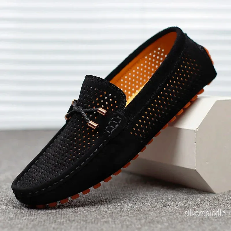 Ethan | Perforerad Slip-on Herrloafers med Vadderad Innersula - Bild 2