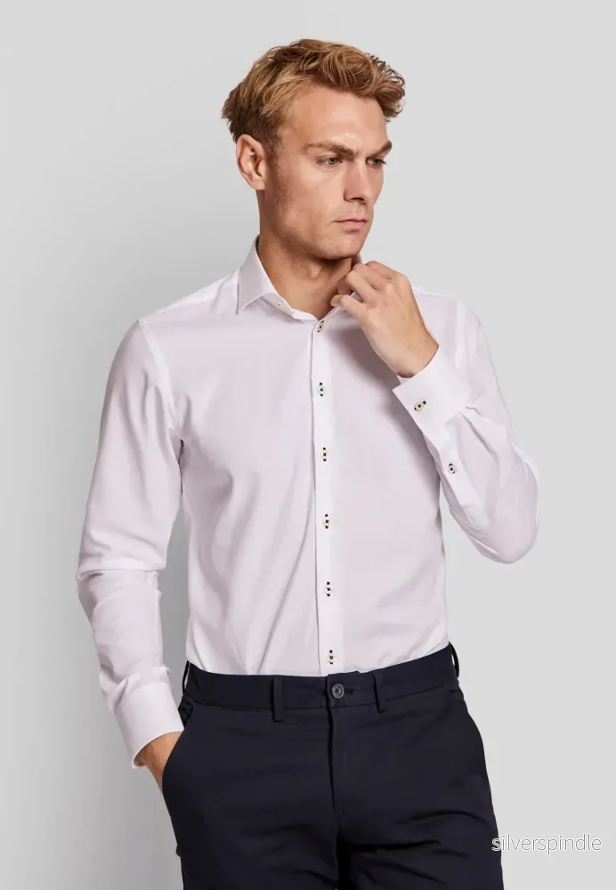 BS Tung slim fit skjorta - White - Bild 3