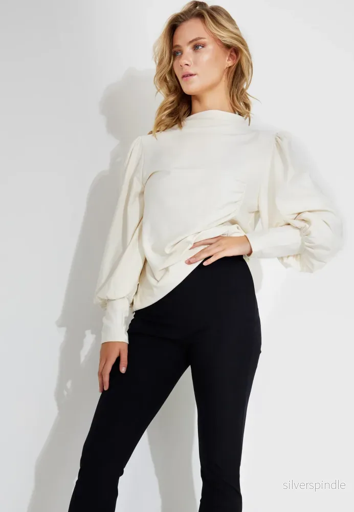 TIGHT PANTS BYXOR - Svart