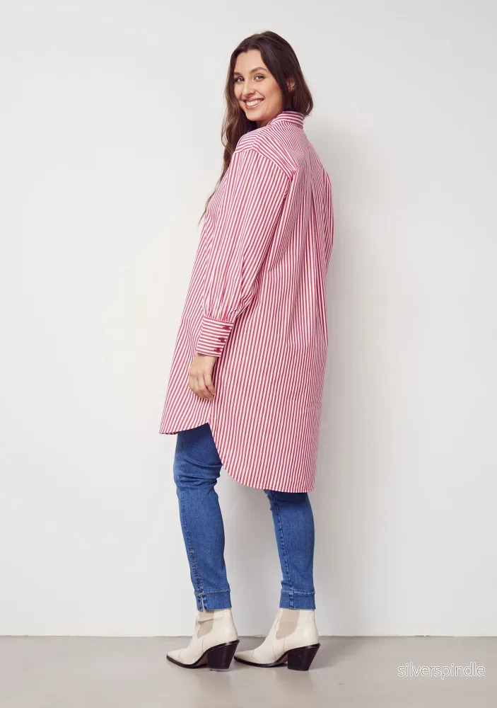Sigga Striped Tunic - Fresh Red Stripes - Bild 2