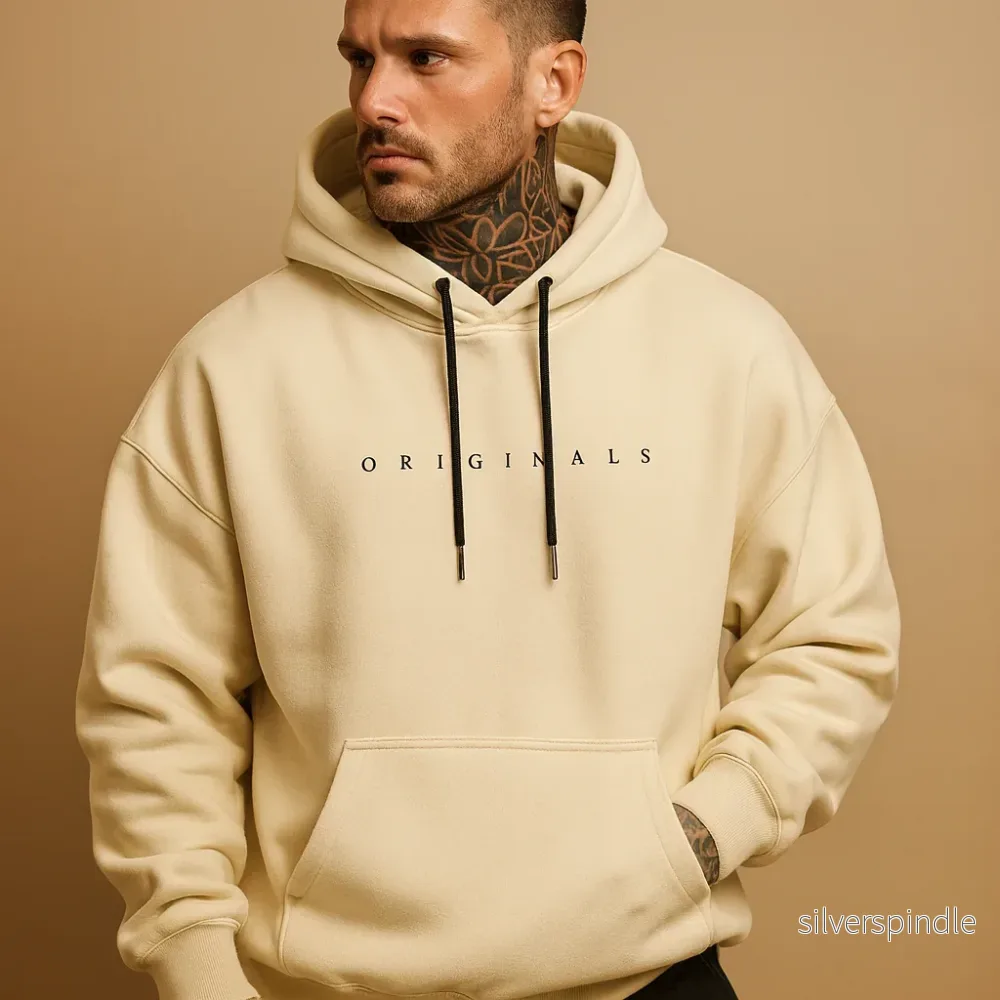 Klassisk Hoodie | Huvtröja för Män med Varmt Material | Mångsidig Stil för Komfort - Bild 3