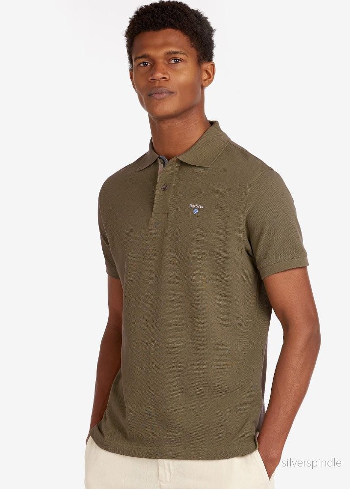Barbour Tartan Pique Polo Dark Olive Barbour Tartan Pique Polo Dark Olive