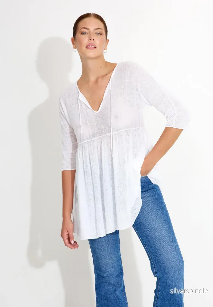 FLAX SWEATER - Vit - Bild 2