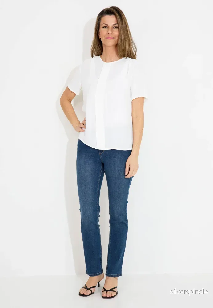 SHORTS SLEECES BLOUSE - Vit