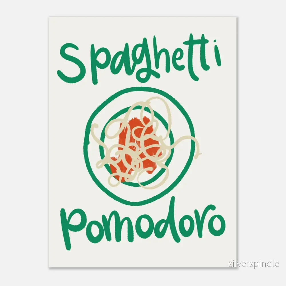 Pastaposter Spaghetti Pomodoro i Grönt - Bild 2