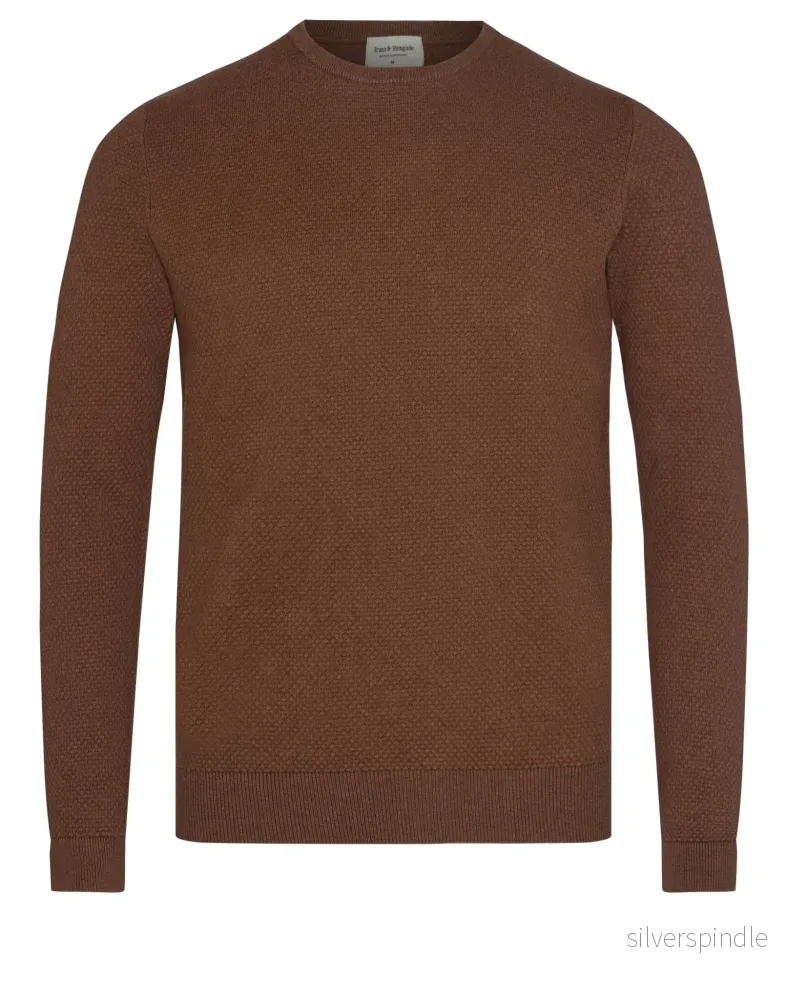 BS Gasquet Regular Fit Stickad Tröja – Tobacco BS Gasquet Regular Fit Stickad Tröja – Tobacco