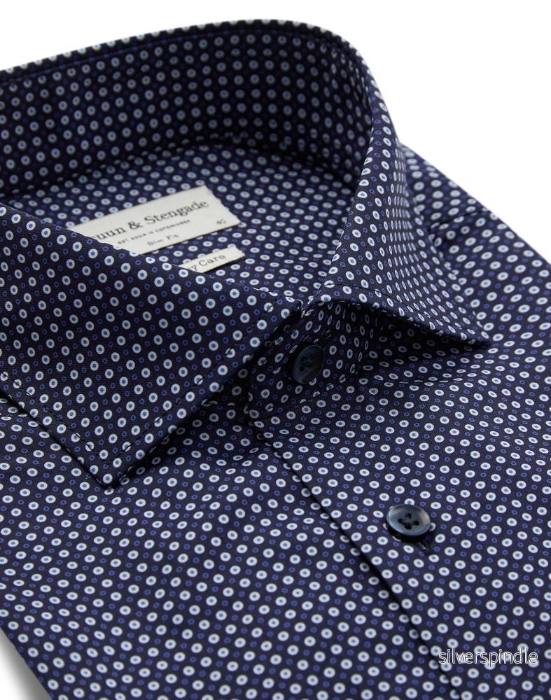 BS Karalek Slim Fit Skjorta - Navy - Bild 2