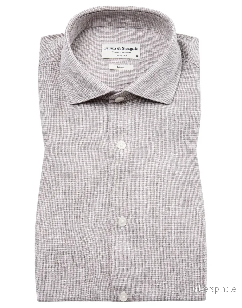 BS Madrid Casual Slim Fit Skjorta - Clay