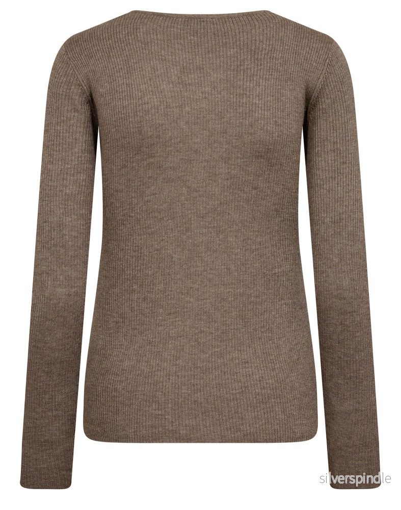 BS Asdis Regular Fit Stickat - Brown - Bild 2