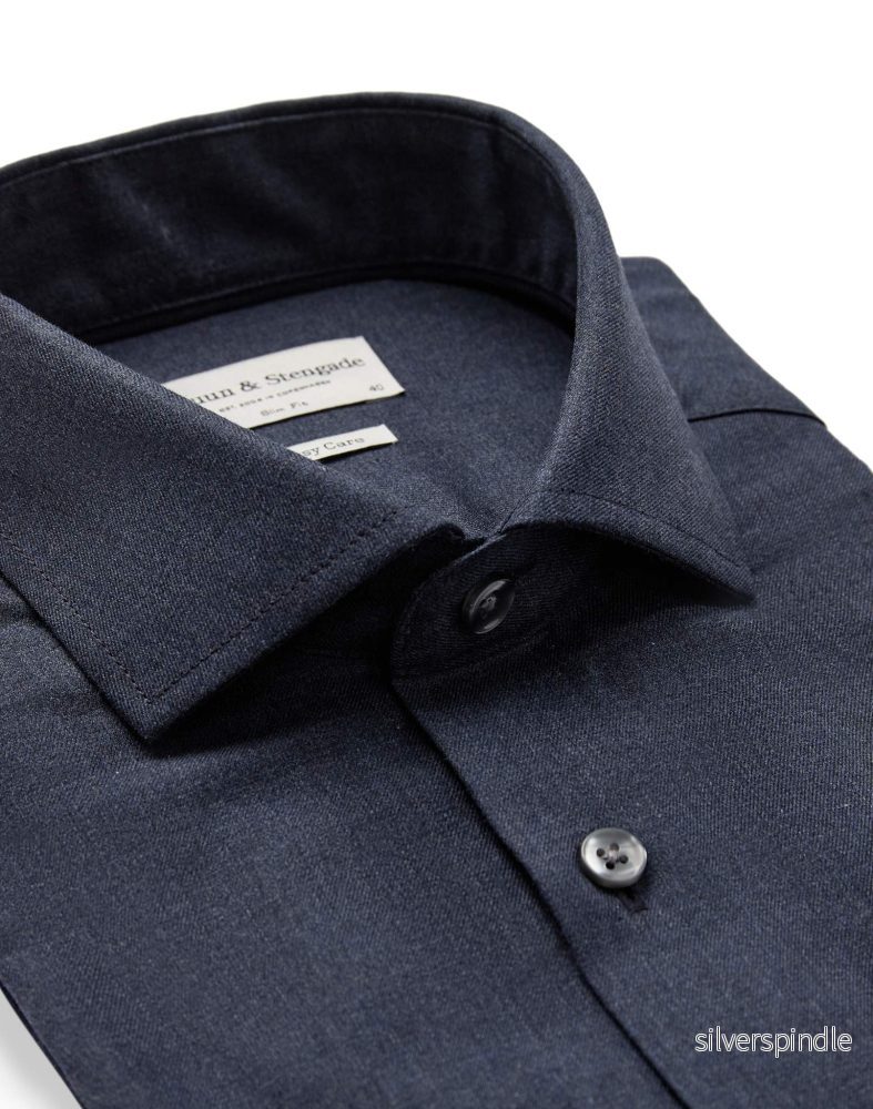 BS Kinney Slim Fit Skjorta - Navy - Bild 2