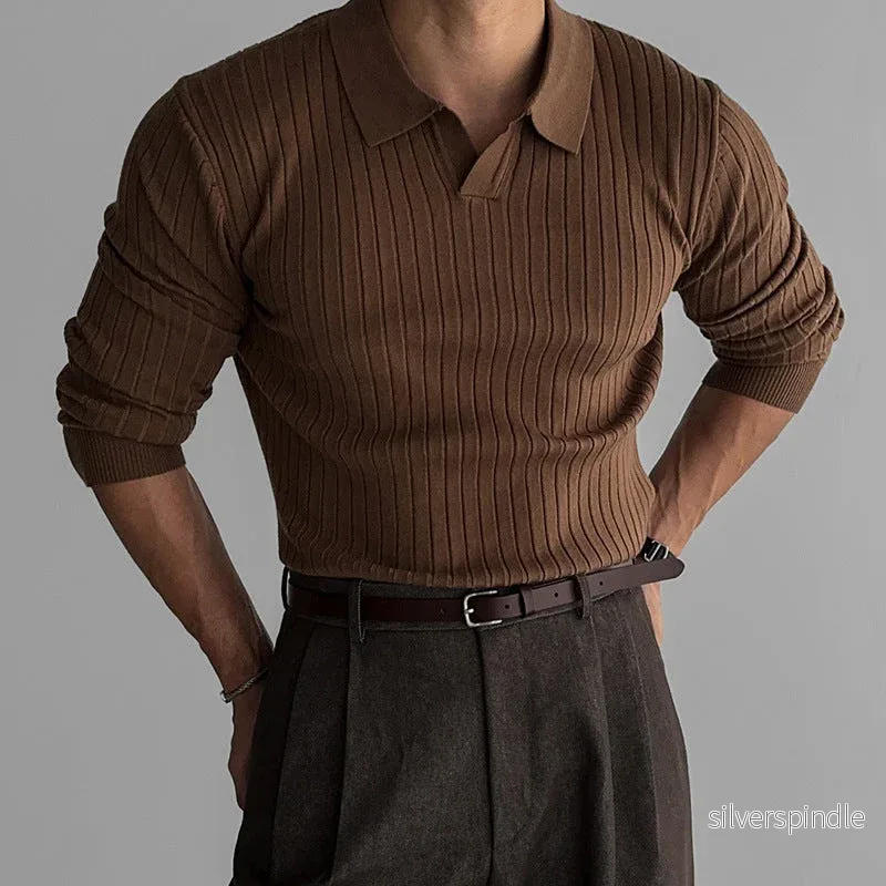 Ethan | Slim Fit Långärmad T Shirt Herr i Lätt Material - Bild 3