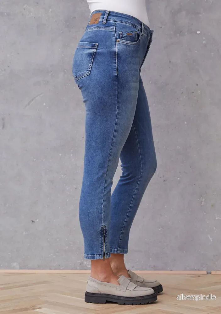 Lido Zip Jeans - Light Blue Denim - Bild 3