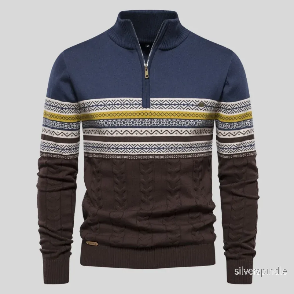 Ethan | Klassisk Långärmad Crew Neck Pullover - Bild 3