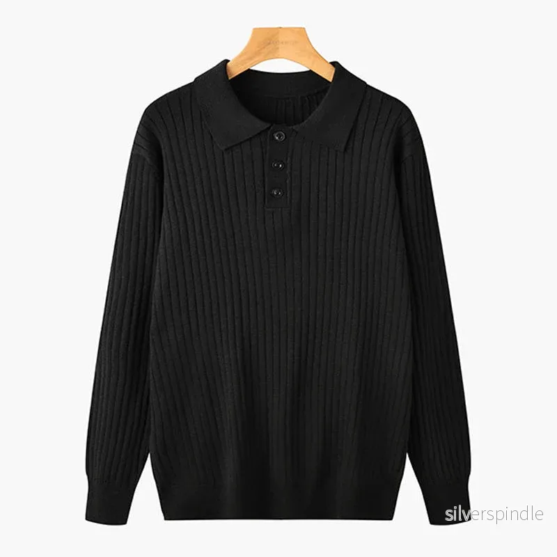 Noah | Stilren Långärmad Piketröja med Ribbad Design - Bild 2