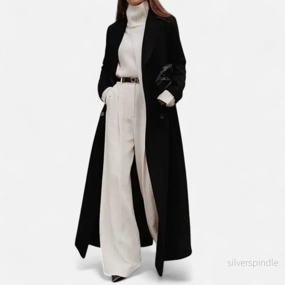 Elegant Maxi-överrock för Kvinnor med Skräddarsydd Design | Tidlös Stil för Alla Säsonger