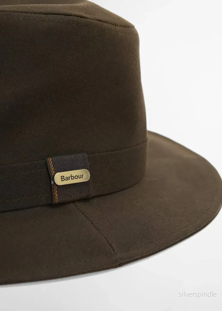 Barbour Vintage Wax Bushman Hat Olive - Bild 3