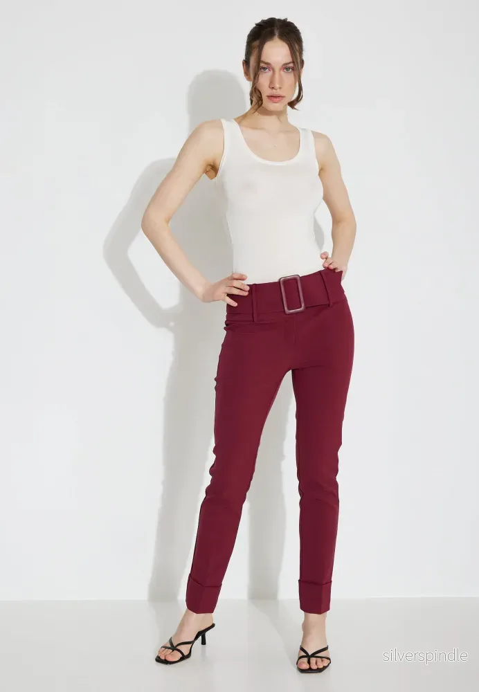 TROUSERS 03565 - Röd
