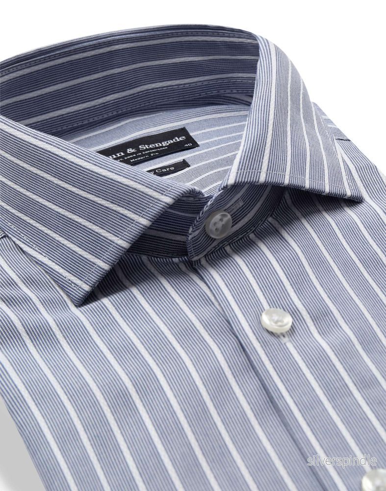BS Kiyosaki Modern Fit Skjorta - Navy - Bild 2